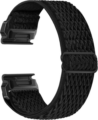 أشرطة ساعة مرنة 26 مم متوافقة مع Garmin Fenix ​​8 51 مم/Tactix 8 51 مم/Enduro/2X/epix Pro 51 مم، سوار نايلون سريع التركيب لساعات Fenix ​​7X/6X Pro/5X Plus/3/Tactix/Descent MK2i الذكية in Kuwait