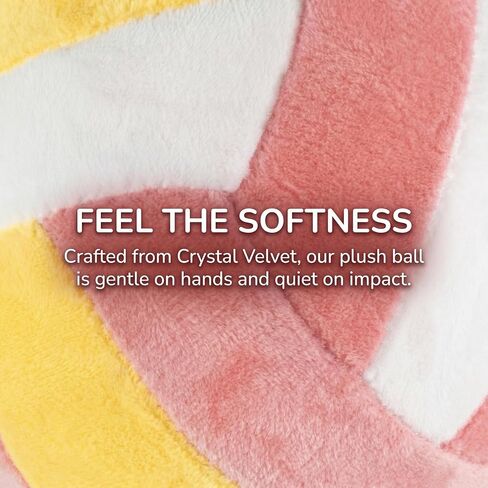 كرة طائرة فائقة النعومة فائقة النعومة من القطيفة خفيفة الوزن 0.185 رطل، كرة صامتة للاستخدام الداخلي خالية من الألم مثالية للمنزل، 8 بوصات، الحجم الرسمي 4 in Kuwait