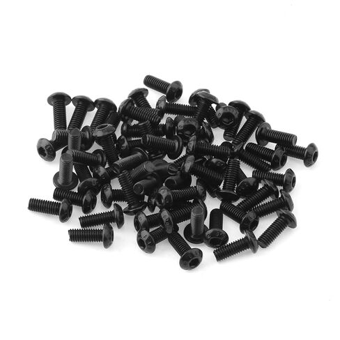 720pcs M3-0.5 x 4/6 / 8/10 / 12 mm Hex Socket Button & Flat Head Bolts Nut and Washers Assortment Kit for DIY / 3D Printer/Electronics with Hex Wrench, Tweezers, Black Zinc Plated in Kuwait
