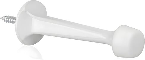 8 Pack Heavy Duty Solid Rigid Door Stop with Soft Rubber Tip, Zinc Die Cast Door Stopper Protect Wall & Door, White in Kuwait