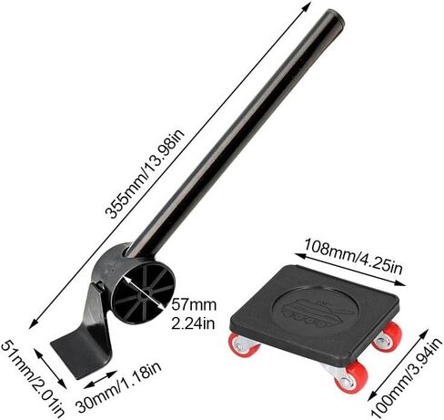 5 360° Rotatable Universal Wheels Heavy Duty Furniture Moving Dolly, 800kg Load Capacity Furniture Lifter for Home Moving, Heavy Objects Handling in Kuwait