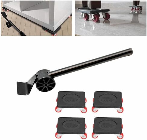 5 360° Rotatable Universal Wheels Heavy Duty Furniture Moving Dolly, 800kg Load Capacity Furniture Lifter for Home Moving, Heavy Objects Handling in Kuwait
