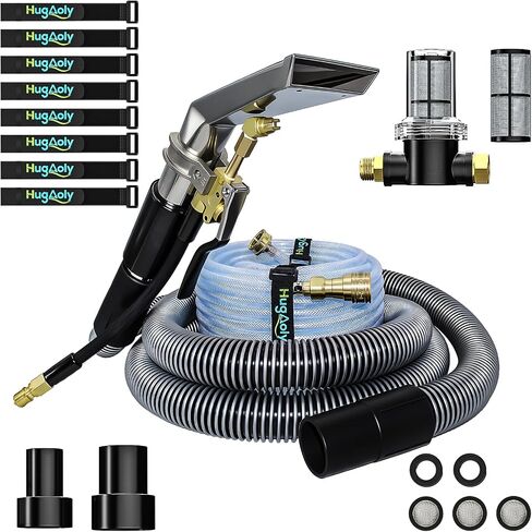 Shop Vac Extractor Kit,Wet Deep Dirt Cleaning Vacuum Extractor Kit,with 50FT Water Pipe,10FT Vacuum Hose,Convert Shop Vac to Professional Fabric Cleaner Machine,for Auto Carpet,Fabric Sofa,Pet Mess. in Kuwait