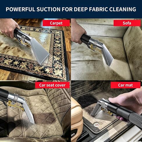 Shop Vac Extractor Kit,Wet Deep Dirt Cleaning Vacuum Extractor Kit,with 50FT Water Pipe,10FT Vacuum Hose,Convert Shop Vac to Professional Fabric Cleaner Machine,for Auto Carpet,Fabric Sofa,Pet Mess. in Kuwait