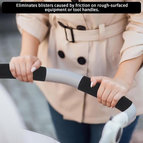 2 Pcs Foam Handle Cover Buffer Tube Cover 4.33 Inch Black | NBR Rubber Foam, Grip Wrap, For Fitness Home Lawn Bicycle Motorbike Handlebar, Comfortable Foams Tubing Handle Grips in Kuwait