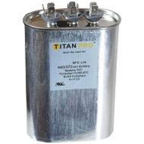 Titan Pro Oval Motor Dual Run Capacitor, 35/5 Microfarad Rating, 370-440VAC Voltage - TOCFD355 (Pack of 2) in Kuwait