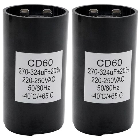 MDEOOSKY 2 PCS 270-324uF ±20% Start Capacitor, 220-250VAC 50/60Hz for Motor Applications, Replacement for Dayton 6FLW3, Replacement for Appli Parts CAP-270-250 in Kuwait