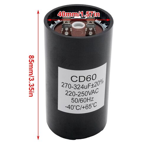 MDEOOSKY 2 PCS 270-324uF ±20% Start Capacitor, 220-250VAC 50/60Hz for Motor Applications, Replacement for Dayton 6FLW3, Replacement for Appli Parts CAP-270-250 in Kuwait
