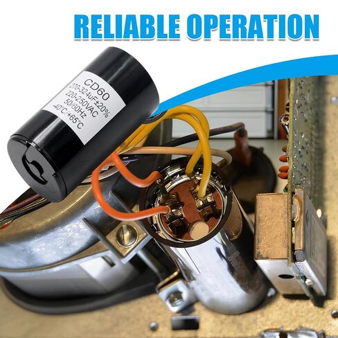 MDEOOSKY 2 PCS 270-324uF ±20% Start Capacitor, 220-250VAC 50/60Hz for Motor Applications, Replacement for Dayton 6FLW3, Replacement for Appli Parts CAP-270-250 in Kuwait