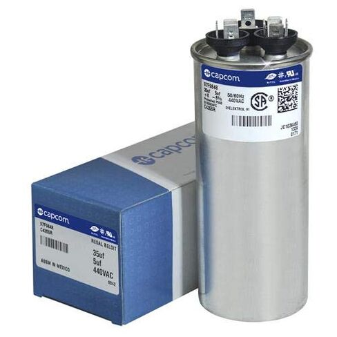 100335-06 - 35 + 5 فائق التوهج MFD 440 فولت VAC - ترقية Ducane Round Dual Run Capacitor | تشغيل مزدوج دائري in Kuwait