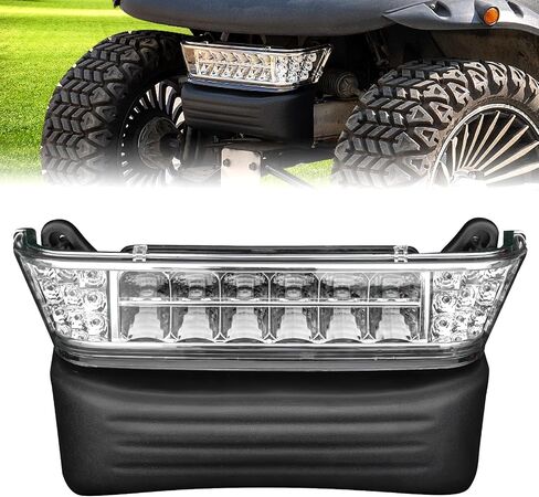 NOKINS Club Car Precedent Light Kit with Bumper for Club Car Precedent 2004-UP Electric Gas Golf Cart - 12V LED Headlight & Turn Signal Light(Fit #102524800/1025248-01) (Front & Rear Light Deluxe Set) in Kuwait