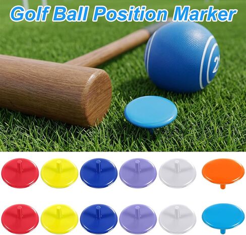 Bremorou Golf Ball Markers 50 Pack, Plastic Bulk Position Markers for Putting Green, 0.94 Inch Flat Round Multicolor Golf Ball Marker Set, Golfs Accessories Gifts for Men Women Golfers in Kuwait