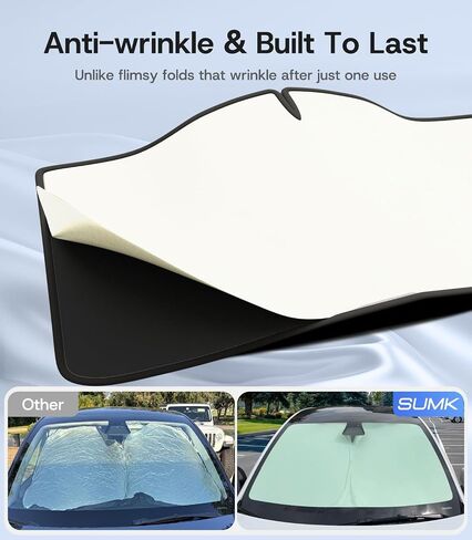 2025 Universal Front Windshield Sunshade for Tesla Model Y Juniper Accessories [100% Sun Shading] Foldable Heat Insulation Sunshade for Tesla Model Y Accessories 2020-2026 in Saudi Arabia