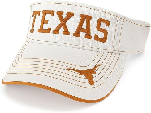 47 Officially Licensed Texas University Visor Hat Adjustable Orange/White Team Logo Solid Embroidered Cap in Saudi Arabia