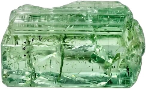 6 Ct Natural Nigerian Light Green Tourmaline Rough Crystal (16x9x4 MM) | Luminous Raw Gemstone for Faceting, Cut Loose Gemstones, Lapidary Art & Artisan Jewelry in Kuwait
