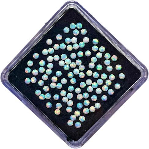 40 Pcs Australian Opal 2mm Round Cabochon AAA Quality Lab Created Gemstones Lot in Kuwait