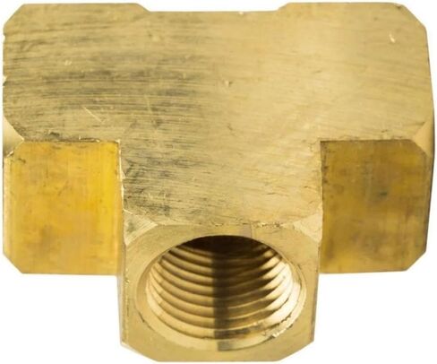 28027 Compressor Tee T Joint - for Compressors Piping Extension Parts - Pipe Hose Connector - 1/2" FNPT 1200 PSI -65°F to +250°F 2-1/4" length 1-5/8" tall 1-1/8" wide Solid Brass Heavy Duty in Kuwait