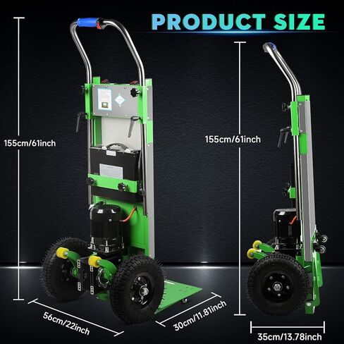 Electric Stair Climbing Dolly, 1250W Electric Stair Climbing Hand Truck, 900lbs Max Load Capacity, 3 Mode Folding Stair Climber Hand Trucks with Telescopic Handle for Moving1 in Kuwait
