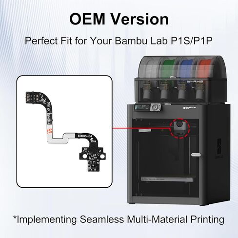 ملحقات الطابعة ثلاثية الأبعاد P1P P1S Hall Switch Board مع كابل FPC لمختبر Bambu Lab P1S、P1P، لاكتشاف وجود المواد الاستهلاكية في Hotend Extruder (سلسلة P1) in Kuwait