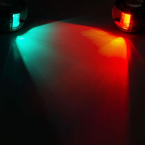 مجموعة مصابيح الملاحة LED للتركيب الجانبي RecPro 12V باللون الأحمر/الأخضر in Kuwait