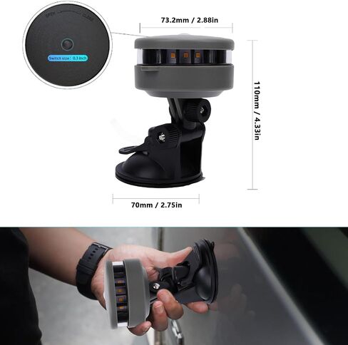 Garosa Boat Navigation Light 2NM LED Anchor Light with Suction Cup Base, IP67 & Battery Powered for Small Boats, Kayaks & Paddleboards in Kuwait