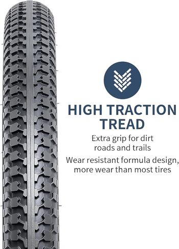 2-PCS 24" Bike Tires 24x2.125 57-507| Durable, Fast, Folable Tires for Gravel, Cruiser, Hybrid Road Bicycle Tires 24 x 2.125 (Y-1448) in Kuwait