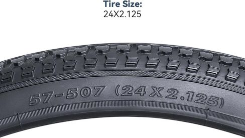2-PCS 24" Bike Tires 24x2.125 57-507| Durable, Fast, Folable Tires for Gravel, Cruiser, Hybrid Road Bicycle Tires 24 x 2.125 (Y-1448) in Kuwait