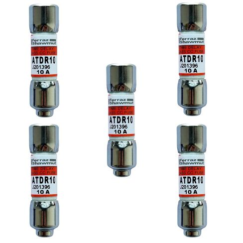 5-Pack New ATDR10 ATDR-10 ATDR-10A 600Vac Time Delay Class CC Fuse，ATDR-10A Cartridge Time-Delay Fuse in Kuwait