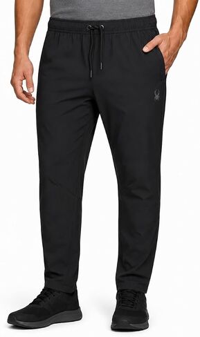 Spyder Mens Athletic Pants - UPF 30 Wind Resistant Comfy Stretch Casual Outdoor Hiking Pants for Men with Pockets in Kuwait