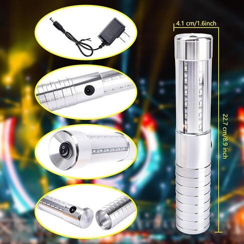5 قطع أضواء خدمة الزجاجة LED ستروب باتون محمولة قابلة لإعادة الشحن زجاجة شمبانيا لامعة زجاجة فضية أضواء فتاة لنادي البار وأعياد الميلاد وحفلات الزفاف والحفلات الموسيقية ومرحلة الأحداث in Kuwait