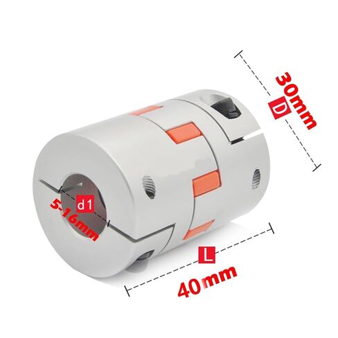 CF-03/BW D30L40 series1PCS Flexible Plum clamp Coupler D30 L40 Shaft Size Jaw Shaft Coupling 8/10/12/14/16mm D30L40(6x6.35) in Kuwait