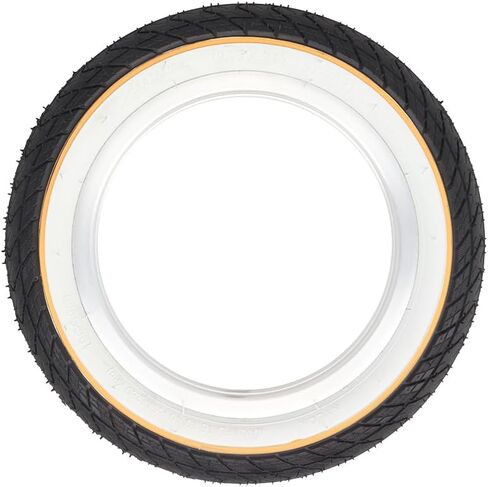 OG Lowrider Tire 12 1/2" x 2 1/4" Slick White Wall TIRE W/Yellow Line in Kuwait