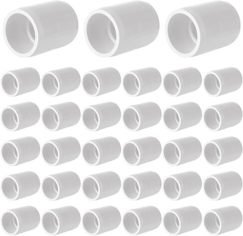YOUNTHYE 40PCS 3/4 PVC Pipe Coupling Adapter Pipe Fittings Socket x Socket PVC Pipe Slip Socket Connectors Sch40 PVC Coupling White PVC Straight Pressure Pipe Fittings for Home or Industrial Use in Kuwait