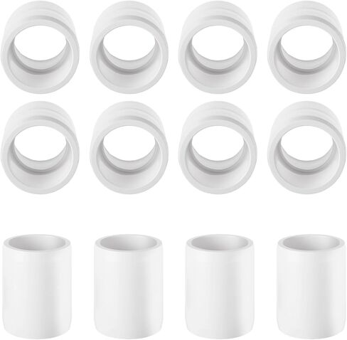 YOUNTHYE 40PCS 3/4 PVC Pipe Coupling Adapter Pipe Fittings Socket x Socket PVC Pipe Slip Socket Connectors Sch40 PVC Coupling White PVC Straight Pressure Pipe Fittings for Home or Industrial Use in Kuwait