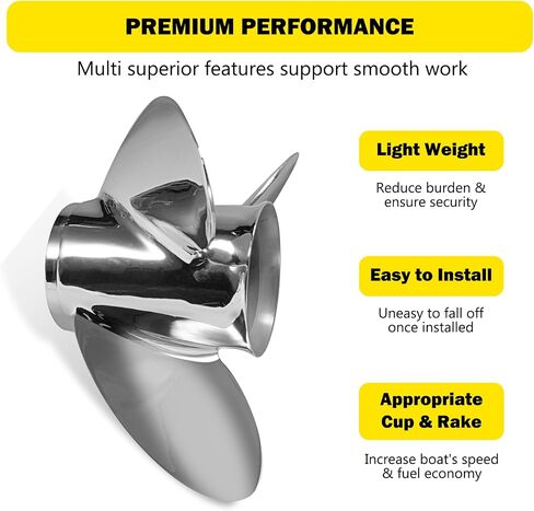 14 3/4 x 19 Stainless Steel Outboard Boat Propeller for Volvo Penta SX Drive All Models Engines 130-300 HP 3 Blades 19 Spline Tooth RH in Saudi Arabia