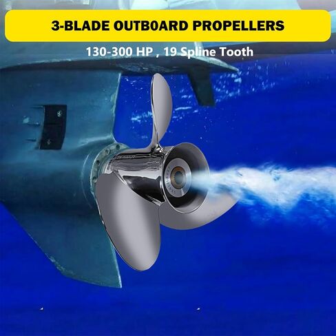 14 3/4 x 19 Stainless Steel Outboard Boat Propeller for Volvo Penta SX Drive All Models Engines 130-300 HP 3 Blades 19 Spline Tooth RH in Saudi Arabia