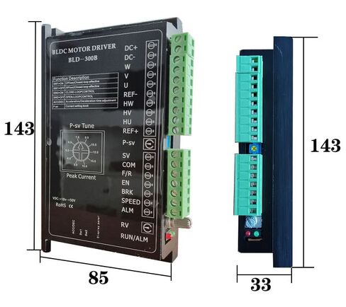 48 فولت فرش موتور تيار مباشر سائق QW-BLD-300 BLDC وحدة تحكم المحرك لمحرك BLDC 60/86 شفة in Kuwait