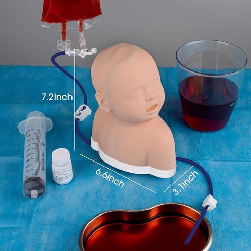Ultrassist Pediatric IV Head Simulator Kit, Pediatric IV and Phlebotomy Practice Kit for IV Training, Venipuncture Skills, Injection Practice, Clinical Nursing Training in Saudi Arabia
