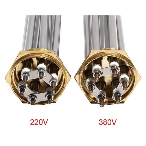 2 Inch Stainless Steel Copper Head Heating Tube 380V 6KW DN50 Electric Heater Pipe Water Boiler Element 1Pcs in Kuwait