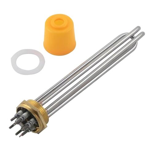 1.5 Inch Stainless Steel Copper Head Heating Tube 220V 9KW Electric Heater Pipe Water Boiler Element 1Pcs in Kuwait