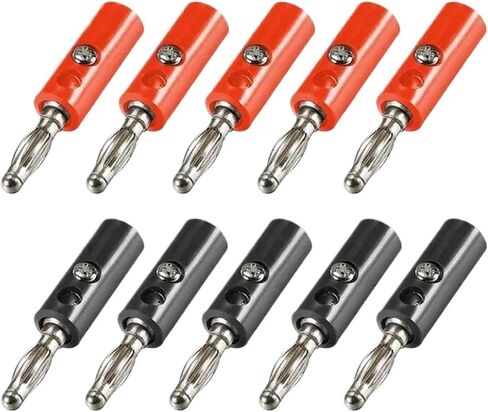 P3003 10pcs 4mm Banana Plug Connector Screw Locking Adapter No welding DIY Accessories For Speaker 5 Colors in Kuwait