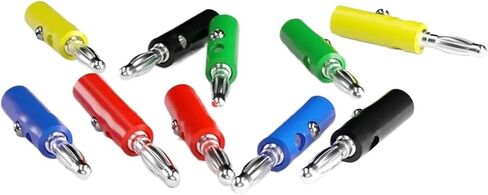 P3003 10pcs 4mm Banana Plug Connector Screw Locking Adapter No welding DIY Accessories For Speaker 5 Colors in Kuwait