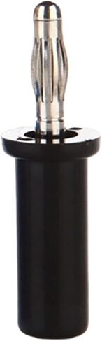Adapter 4MM Banana Plug Pure Copper Black Red Banana Plug Connector Banana Jack Insulated Safety(Black) in Kuwait