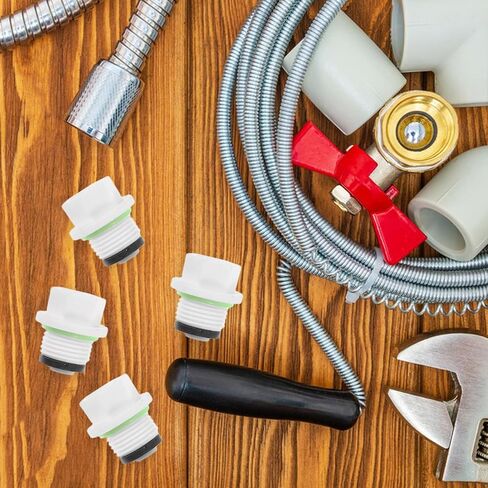 SHINEOFI 20pcs White Plastic Hose Plugs 1/2 Thread Tubing Stoppers with Easy Installation and Reliable Seal for Outdoor Use, Multi-use Hose End Plug with Sleek Design and 20mm Diameter in Kuwait
