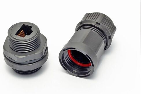 التوصيل الصناعي مقاوم للماء M21 بعقب كابل/لوحة 8 دبوس RJ45 موصل شبكة إيثرنت للاتصالات in Kuwait