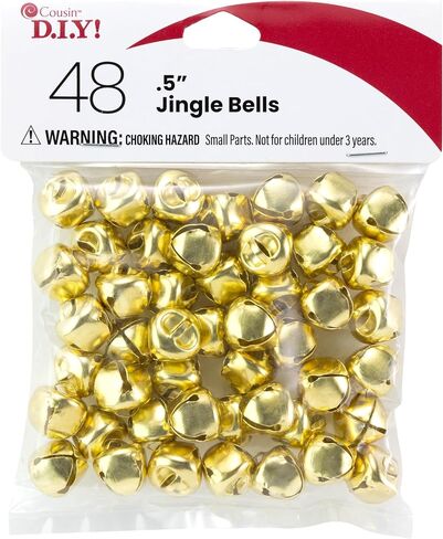 Cousin DIY Gold Jingle Bells .5 inch, 48 Pack in Kuwait