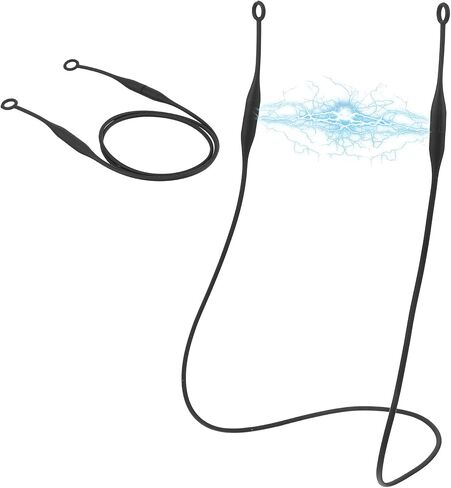 Earplug Lanyard with Magnetic Connector, Earplug Link Cord for Ear Plugs, Flexible Silicone Safety Tug-Resistant Lanyard (Black, 1 Pc) in Kuwait