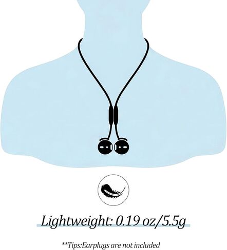 Earplug Lanyard with Magnetic Connector, Earplug Link Cord for Ear Plugs, Flexible Silicone Safety Tug-Resistant Lanyard (Black, 1 Pc) in Kuwait