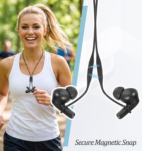 Earplug Lanyard with Magnetic Connector, Earplug Link Cord for Ear Plugs, Flexible Silicone Safety Tug-Resistant Lanyard (Black, 1 Pc) in Kuwait