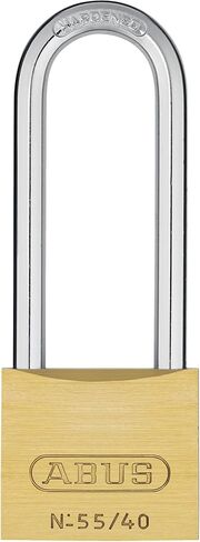 ABUS 55/40HB63 Solid Brass Padlock with 2 Keys for School, Gym, 1 1/2in (40mm) Wide, Long Shackle, Keyed Different in Kuwait